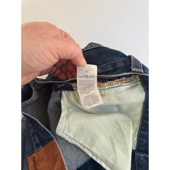 Point Sur Denim Jeans Womens 29 Ripped Button Fly Cropped Raw Hem Made in USA - Picture 11 of 15